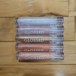 Sephora GLOSSED Lip Gloss Set - Iridescent White, Pale Pink, Gold, Coral, Peach